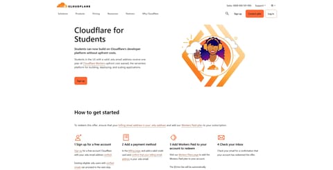 Cloudflare for Students: 1 Year Workers Paid Plan (US only) proof screenshot 1