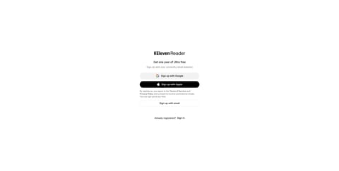 ElevenReader Student Discount: 1 Year Free Ultra Plan  proof screenshot 1