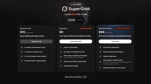 Grok Free Trial: Claim 7 Days of SuperGrok Access proof screenshot 1