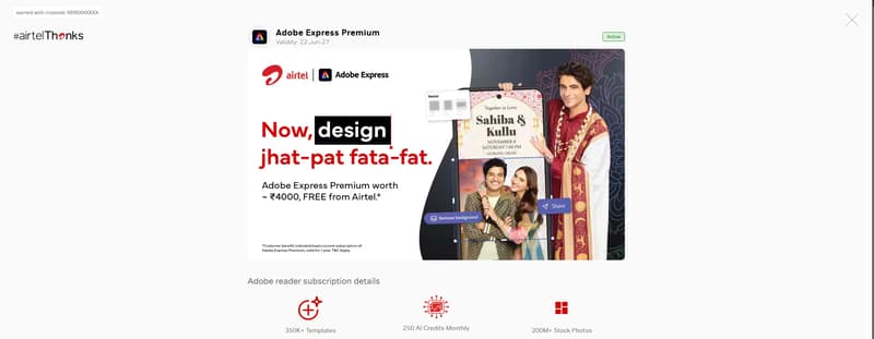 Airtel 12 month Adobe Express premium.png